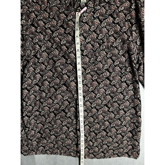 Havana Jacks Cafe Men's Size Medium Button Paisley Corduroy Long Sleeve Shirt - Picture 3 of 4